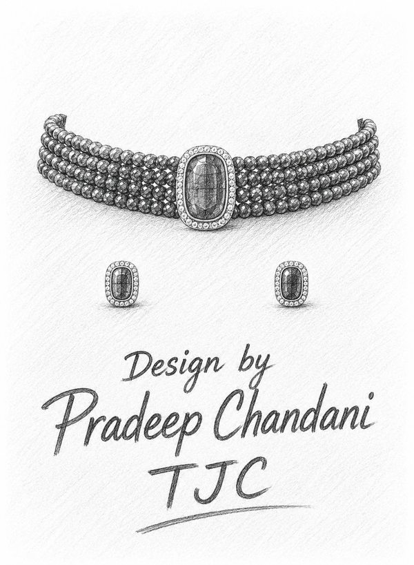 Premium Quality | Blue Monalisa Stone | Choker Necklace | Handmade Jewelry |