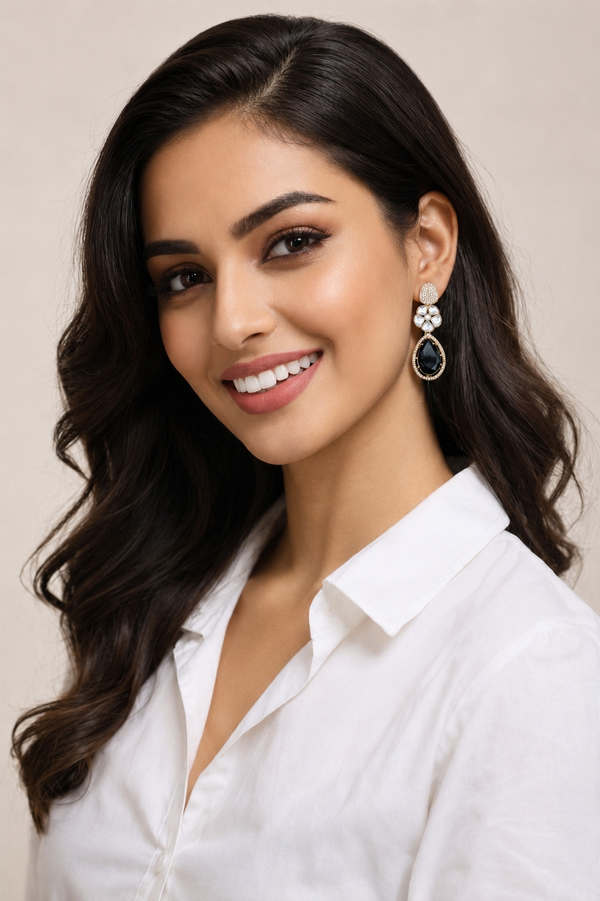 Premium Quality | American Diamond | Cutting Stone | Earrings |