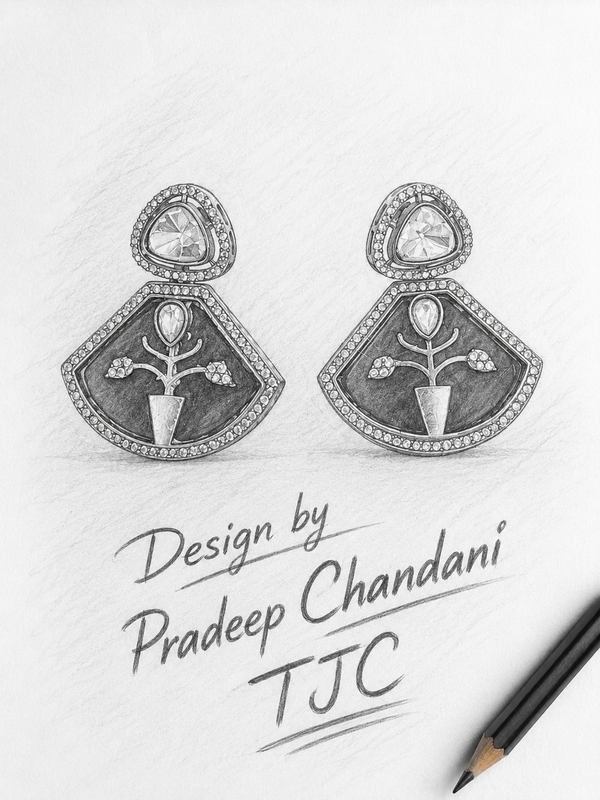 Premium Quality | Monalisa Stone | Polki Earrings |