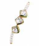 Premium Quality | White Pearl | Kundan Polki | Bracelet |