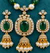 Premium Quality | Monalisa Stone | Ad Accents | Pendant Set with Earrings |