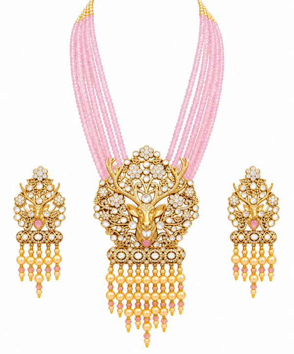 Premium Quality | Jungle Theme | Necklace Set With Earrings |
