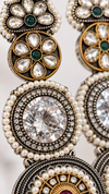 Premium Quality | Antique Silver | Crystal Stone | Earrings |