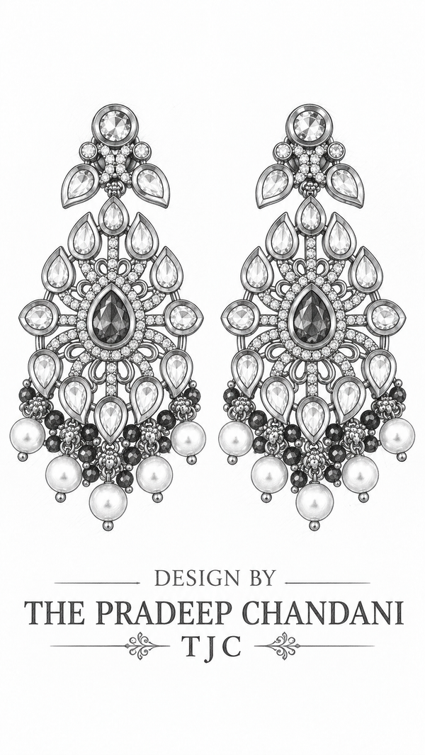 Premium Quality | Moissanite White Pearls | Earrings |