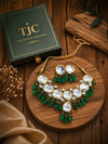 Premium Quality | Kundan Meena | Crystal Beads | Choker Necklace |