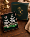 Premium Quality | Mrinali Dangler Earrings | Silver Plated |