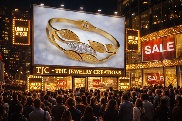 TJC Anti-Tarnish Feather Dual Tone Gold & Silver Leaf Shape Cuff Bracelet for Women