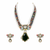 Indian Traditional Pear-Shape Doublet Stone Necklace Set
