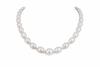 Baroque Synthetic Freshwater White Pearl Beaded Necklace (Single Layer Moti Mala)