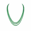 Green Emerald Inspired Onyx Glass Stone Beaded Necklace (3-Layer Onyx Glass Mala)