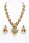 Monalisa Glass | Rani Har | Necklace Set with Earrings | Gold Plated