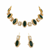 Premium Quality | Indian Monalisa & Polki | Bridal Necklace with earrings | Gold Matte Finish |