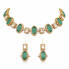 Premium Quality | Indian Monalisa & Polki | Bridal Necklace with earrings | Gold Matte Finish |