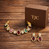 Premium Quality | Indian Monalisa & Polki | Bridal Necklace with earrings | Gold Matte Finish |