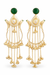 Statement Earrings | Monalisa Gemstone | Kashmiri Earrings | Round Pearl |