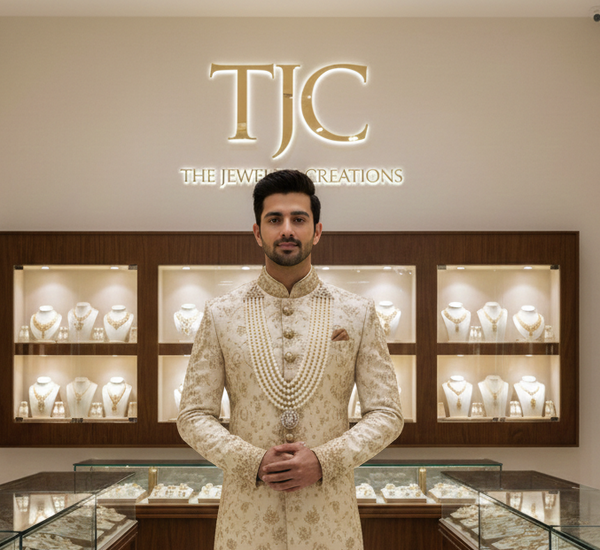 Glass Pearl Groom Beaded Necklace (5 Layer Mala) With Gold Antique Plating & Luxurious Beaded Necklace