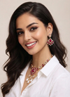 Premium Quality | Ruby Inspired | Necklace Set |