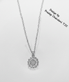 Anti- Tarnish Gold Plated Round & Taper Baguette Shape Premium Quality Chain Pendantwith CZ Stones