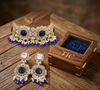 Monalisa Royal Blue | American Diamond Choker Necklace Set with Earrings | Elegant Jewelry |