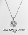 Anti - Tarnish Gold Plated Mini WhitePearl Flower Premium & Elegant Chain Pendant & Layered ChainPendant
