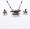 Premium Quality | Silver Replica Inspired | Colored Stone | Pendant Set |