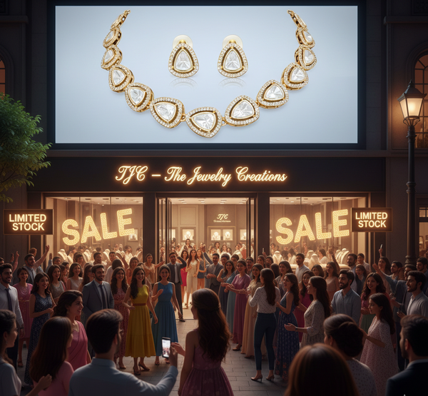 22 Carat Gold Plated Semi Bridal Choker Necklace & Statement and Premium Quality Jewelry