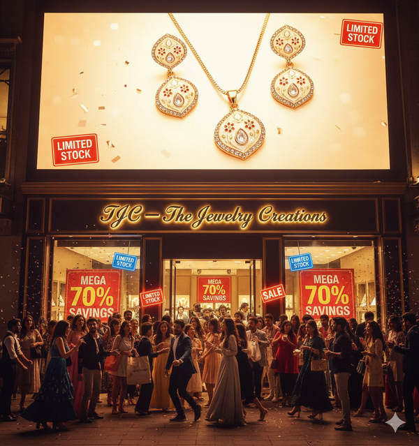 Italian Enamel Peach & Red Moissanite Polki Chain Pendant / Necklace Set