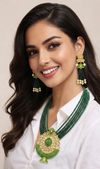 Premium Quality | Meenakari | White Pearl | Crystal Beads | Necklace Set |