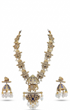 Monalisa Glass | Rani Har | Necklace Set with Earrings | Gold Plated |