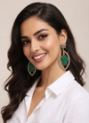 Premium Quality | Gold Plated | Long Tops Earrings | Dublet Stone |