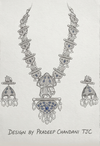 Monalisa Glass | Rani Har | Necklace Set with Earrings | Gold Plated |