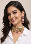 Premium Quality | Pink Beaded | Choker Necklace |