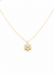 Anti - Tarnish Gold Plated Lotus Flower Star Shape Premium Chain Pendant with Cubic Zirconia Stones