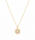 Anti - Tarnish Golden Pearl Bloom Floral Pendant in Daisy Shape Premium Chain Pendant with Gold Plated