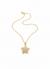 Anti - Tarnish Star Flower Shape Premium Chain Pendant with CZ Accents& Charm Anti -Tarnish Jewelry