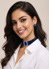 Premium Quality | Blue Monalisa Stone | Choker Necklace | Handmade Jewelry |