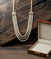 Monalisa Glass Beaded Unisex Necklace (Pink Sapphire) – 3 Layer With Gold Plated Premium Quality Necklace & Statement , Elegant Beaded Necklace