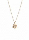 Anti - Tarnish Gold Plated Mini WhitePearl Flower Premium & Elegant Chain Pendant & Layered ChainPendant