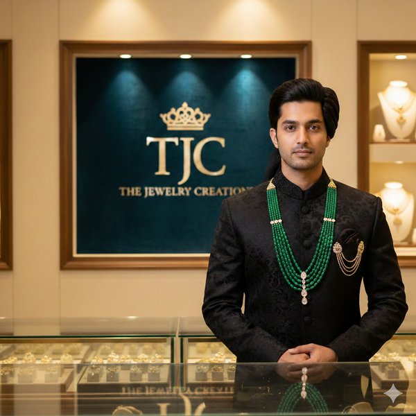 Green Aventurine Glass Premium Quality Groom Beaded Elegant Necklace & Bollywood Celebrity Wear Statement & Designer Necklace