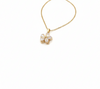 Anti - Tarnish Gold Plated Daisy Flower Premium Quality Chain Pendantwith CZ Stones