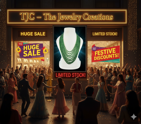 Green Emerald Inspired Onyx Glass Stone Beaded Necklace (8-Layer Onyx Glass Mala) & Elegant Mala Necklace