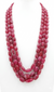 Red Onyx |3 Layer Beaded Mala Necklace | Natural Unshaped Beads |