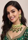 Premium Quality | Kundan & Crystal Stone | Choker Necklace Set |