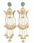 Premium Quality | Monalisa Gemstone | Round Pearl | Kashmiri Earrings |