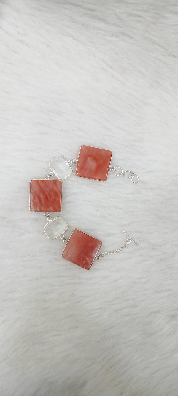 Natural Carnelian Stone Bracelet | Handmade Bracelet |