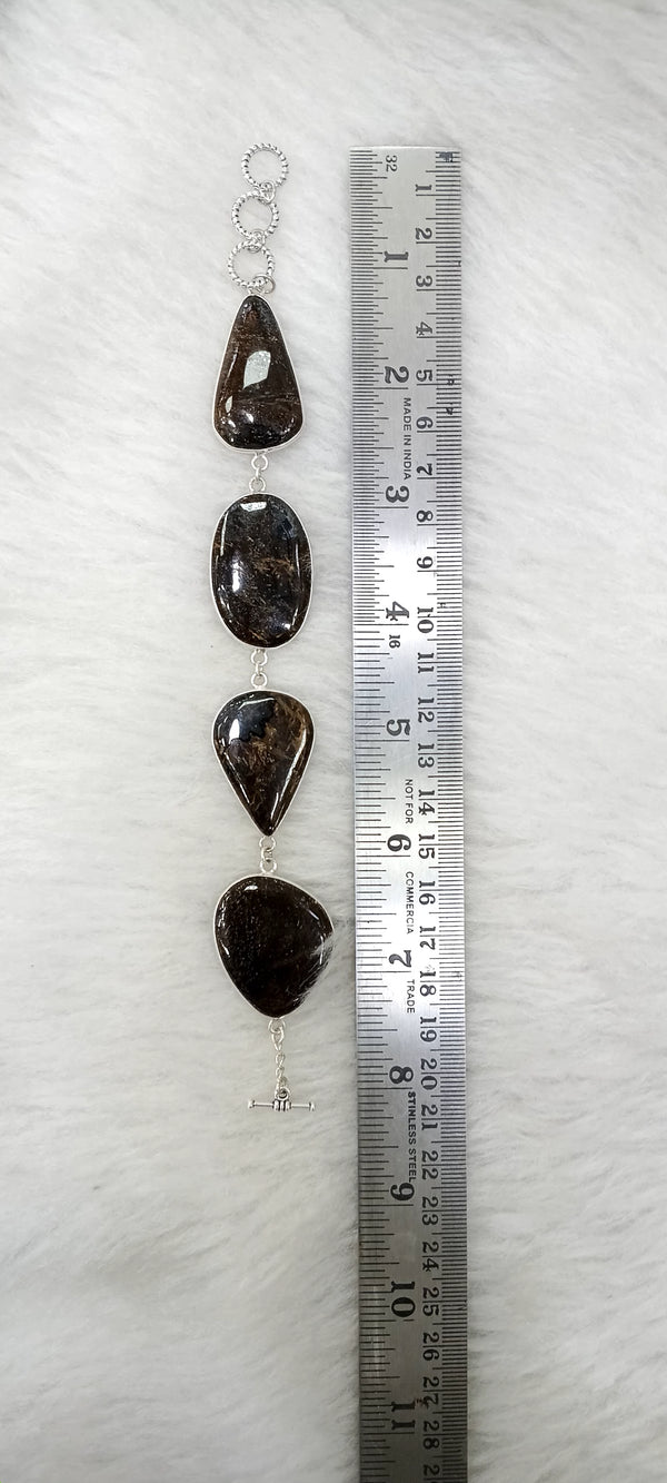 Natural Gemstone | Black Jasper Stone Bracelet |