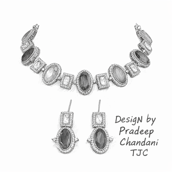 Premium Quality | Indian Monalisa & Polki | Bridal Necklace with earrings | Gold Matte Finish |