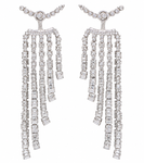 Premium Quality | Ad Stone | Silver Plated | Earrings |