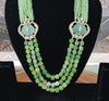 Tourmaline Inspired Indian Monalisa Glass Beads Elegant 3-Layer Beaded Necklace & Bollywood Celebrity Wear Premium Necklace