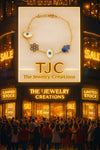 TJC – Evil Eye & Symbolic Charm Bracelet in Rose Gold Tone, Adjustable Chain with Enamel Accents